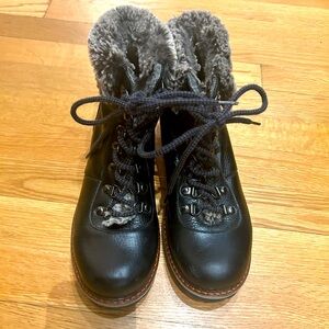 Avellini Sherpa Lined Leather Boots Size 39/8